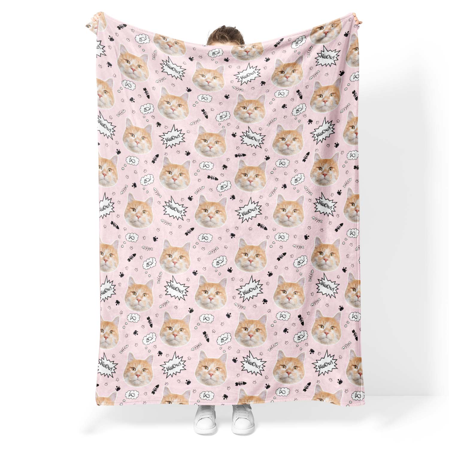 Personalised cat blanket best sale