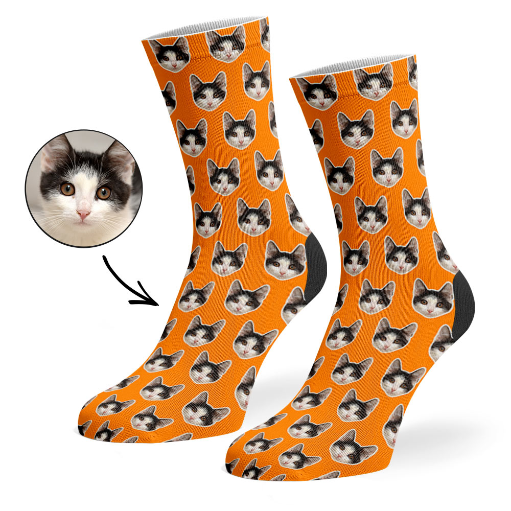 Custom Cat Face Socks, Personalized Pet Photo Socks, Custom Printed On  Socks, Cat Lover, Funny Cat Socks, Cat Lovers Socks, Cat Owner Gift